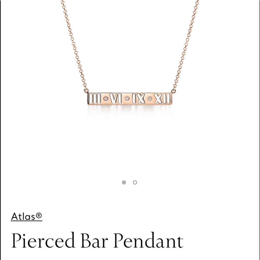 Tiffany & Co Atlas Gold Bar Pendant New in Box!